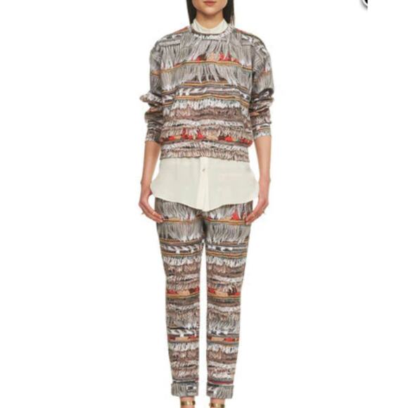 MARA HOFFMAN Neoprene Sweatshirt Fringe Photo Print Pullover Sweater - Picture 13 of 13